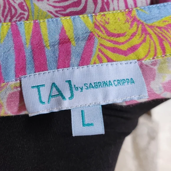 Taj by Sabrina Crippa - Multi-colored Zebra/plant print dress - (L) - Picture 3 of 9